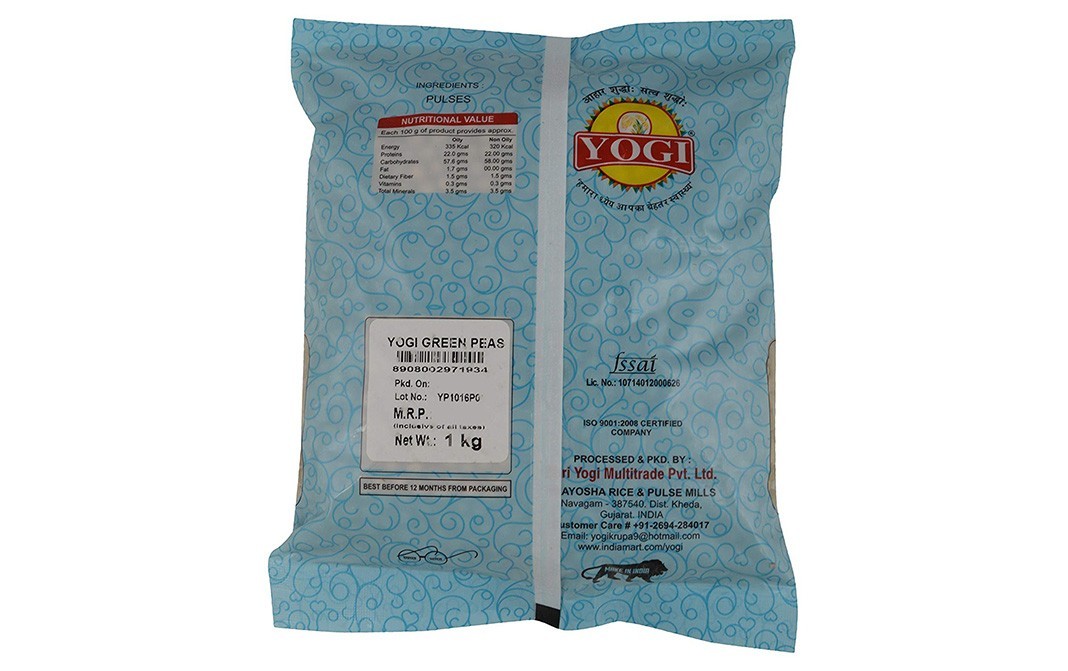 Yogi Green Peas    Pack  1 kilogram